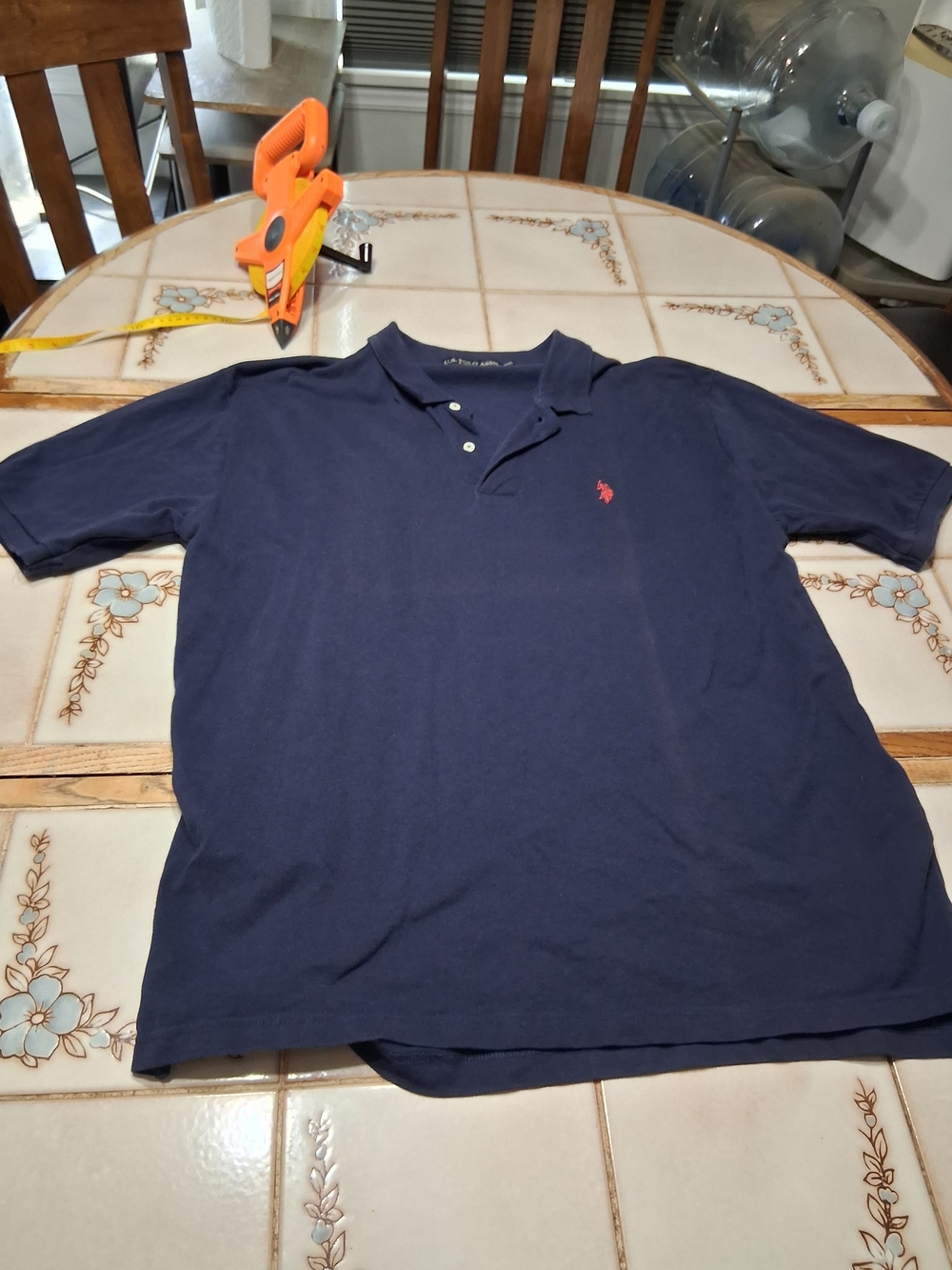 U.S. Polo Assn. Navy Polo with Red Embroidered Logo